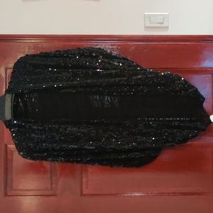 Sequin shawl-like out wear